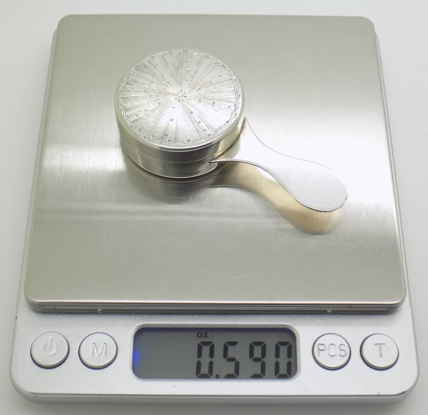 Vintage Italian Handmade Genuine Silver .800 Quirky Pill Snuff Trinket Box