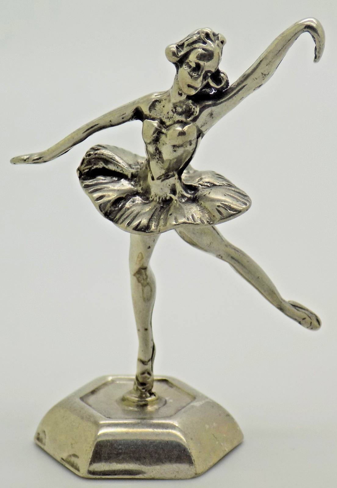 Vintage Italian 800 Silver Ballerina Figurine Miniature Arezzo 1980s 1990s