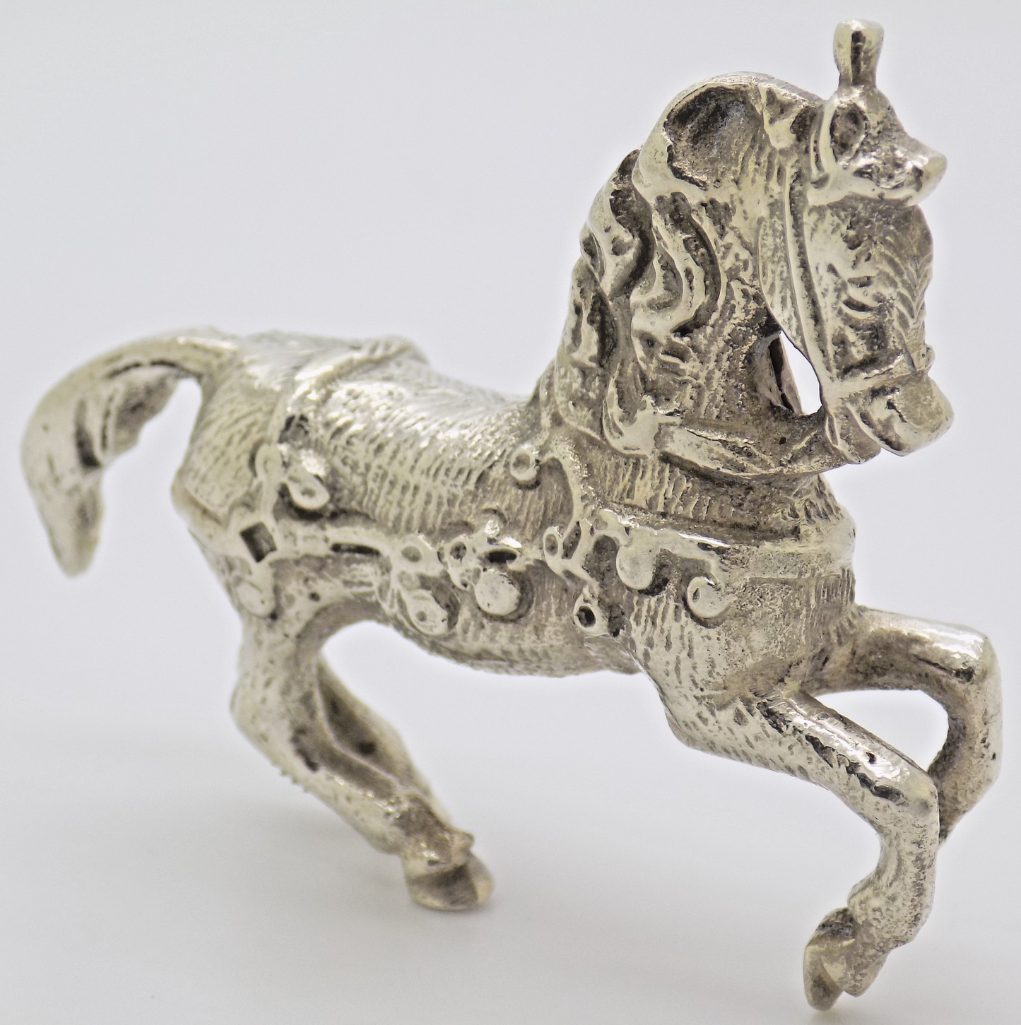 Antique Handmade Genuine Silver Horse Figurine Silver Rare Collectible