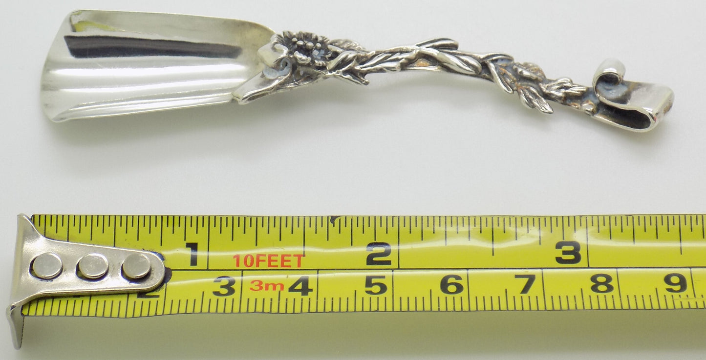Vintage Italian Handmade Sterling Silver 925 Branch Tree Design Sugar Spoon