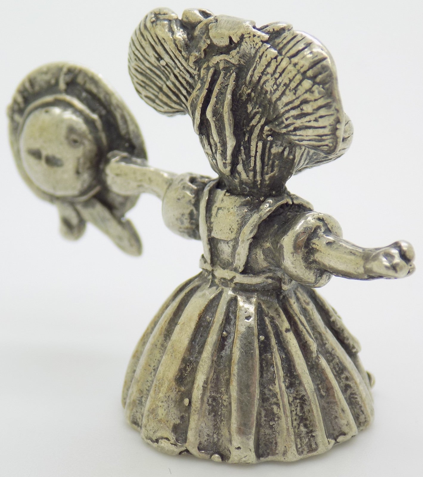 Vintage Italian Handmade Silver 800 RARE Country Cartoon Mouse Figurine Miniatur