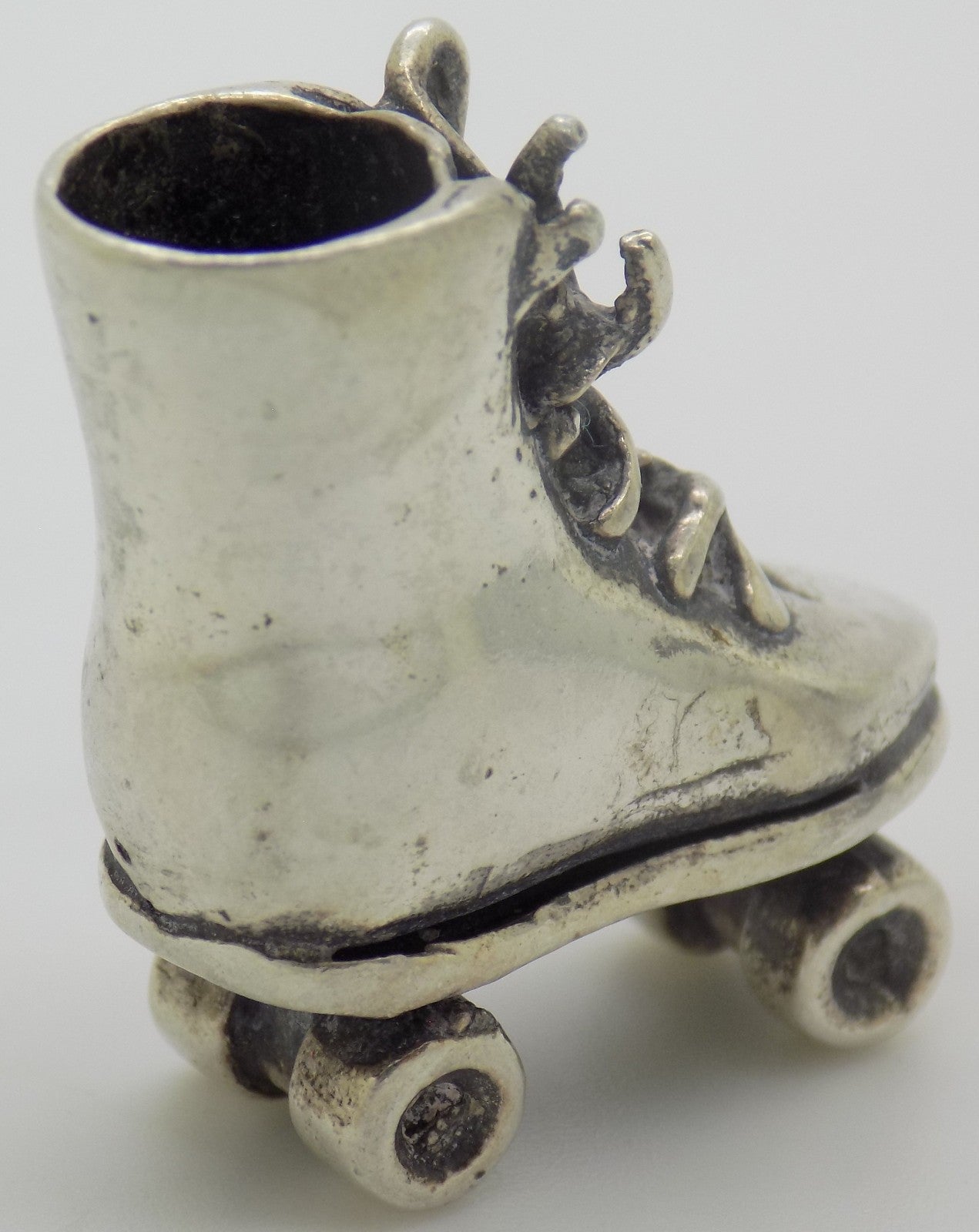 Vintage Italian 800 Silver Roller Skate Dollhouse Miniature Figurine Rare 1970s
