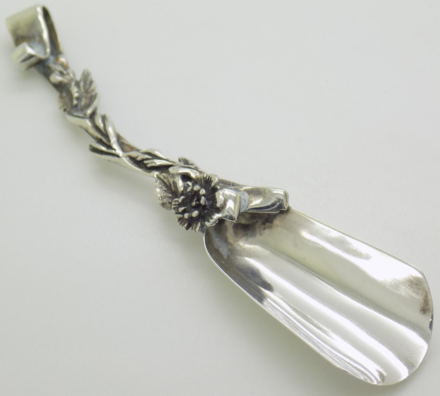 Vintage Italian Handmade Sterling Silver 925 Branch Tree Design Sugar Spoon