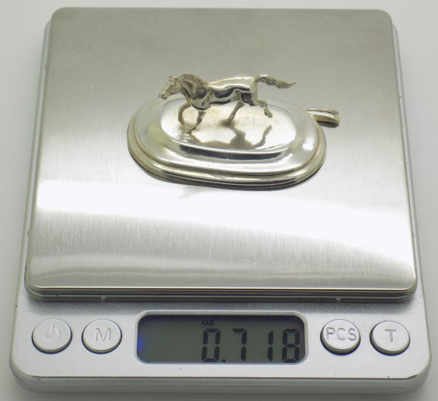 Vintage Italian Handmade Genuine Silver Horse Place Card Holder Florence Tuscany