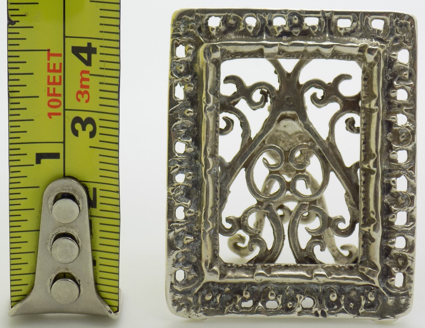Vintage Italian Handmade Genuine Silver 800 Small Frame Dollhouse Miniature