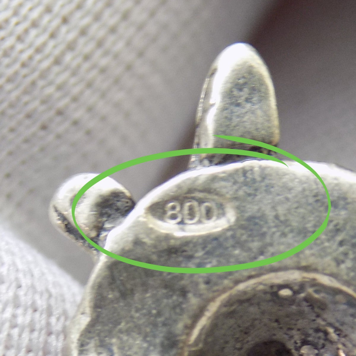 Vintage Italian Handmade Silver 800 RARE Country Cartoon Mouse Figurine Miniatur