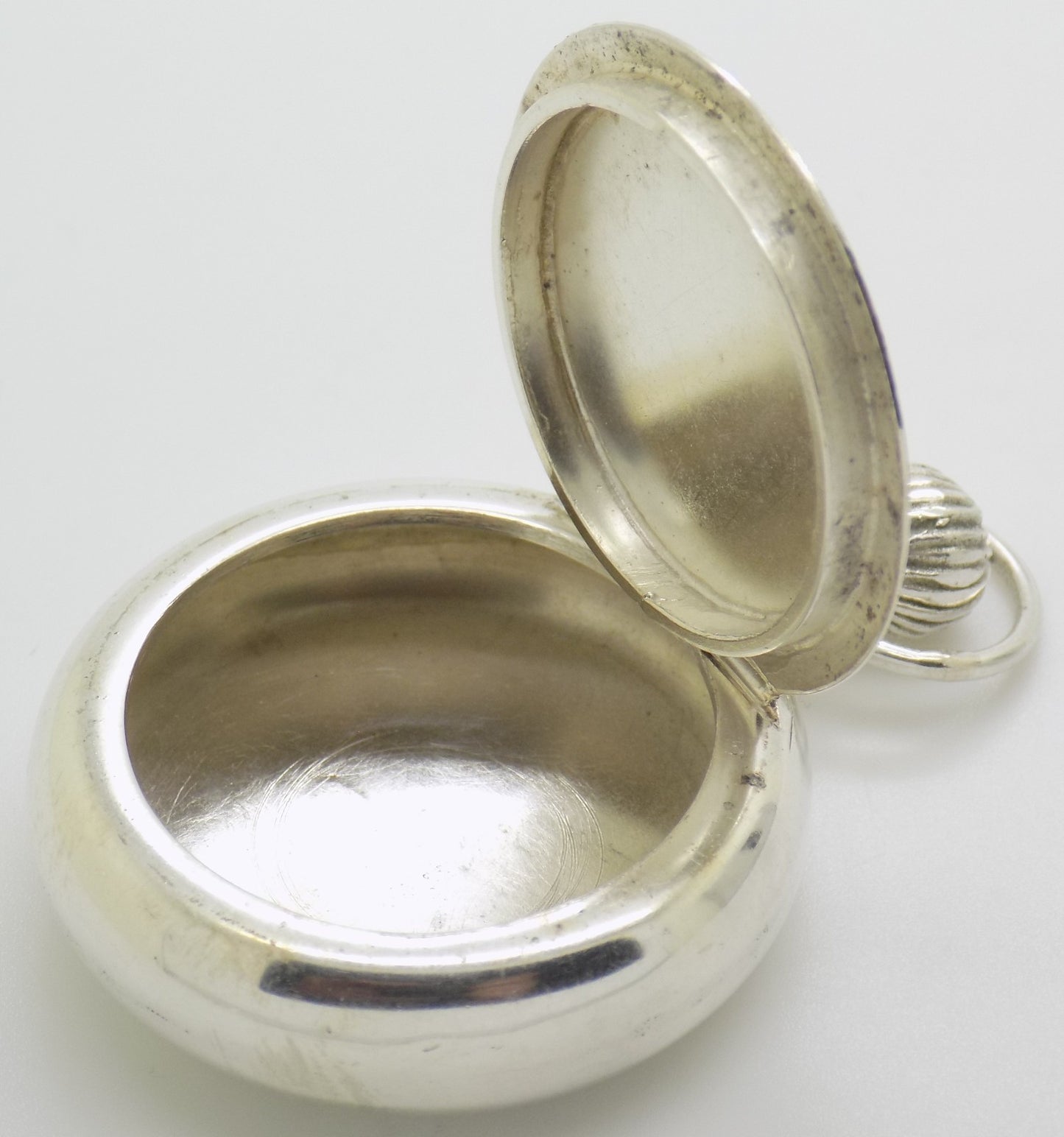 Vintage Handmade Italian 800 Silver Rotary International Club Pill Snuff Box