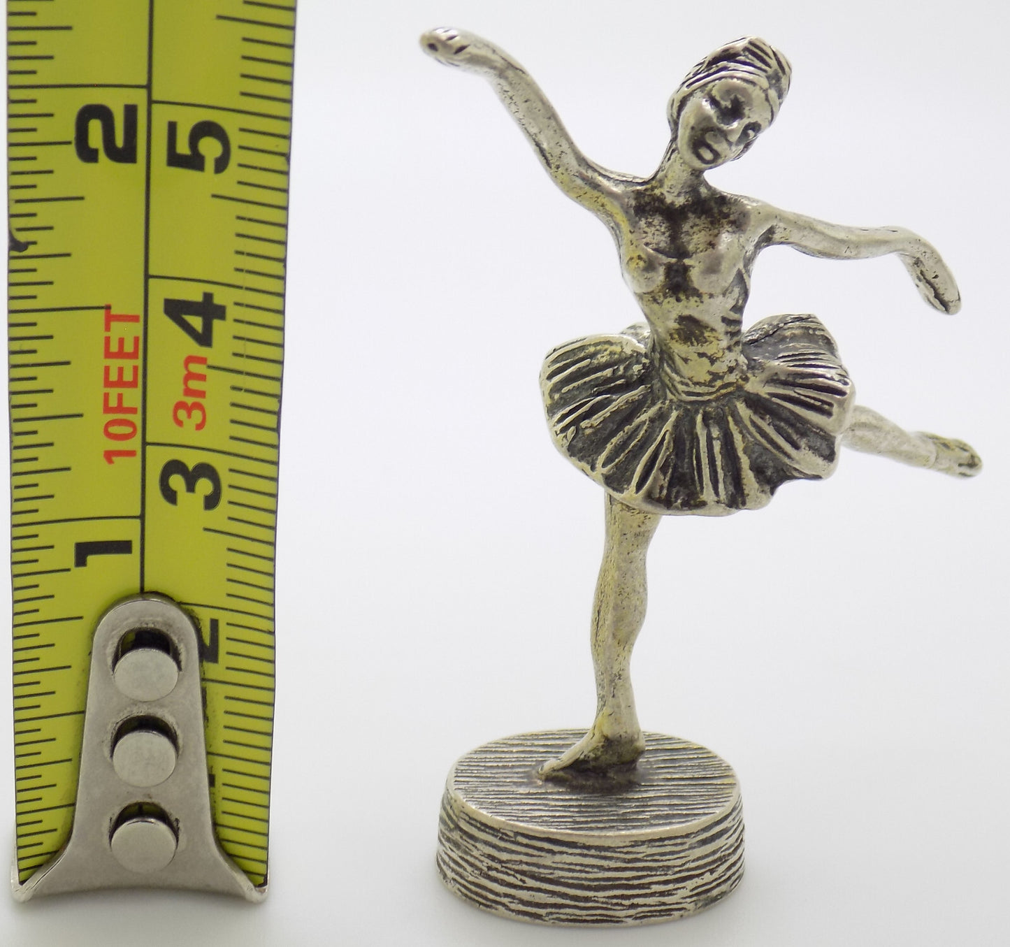Vintage Italian Handmade Genuine Silver .800 Ballerina Dancer Figurine Miniature