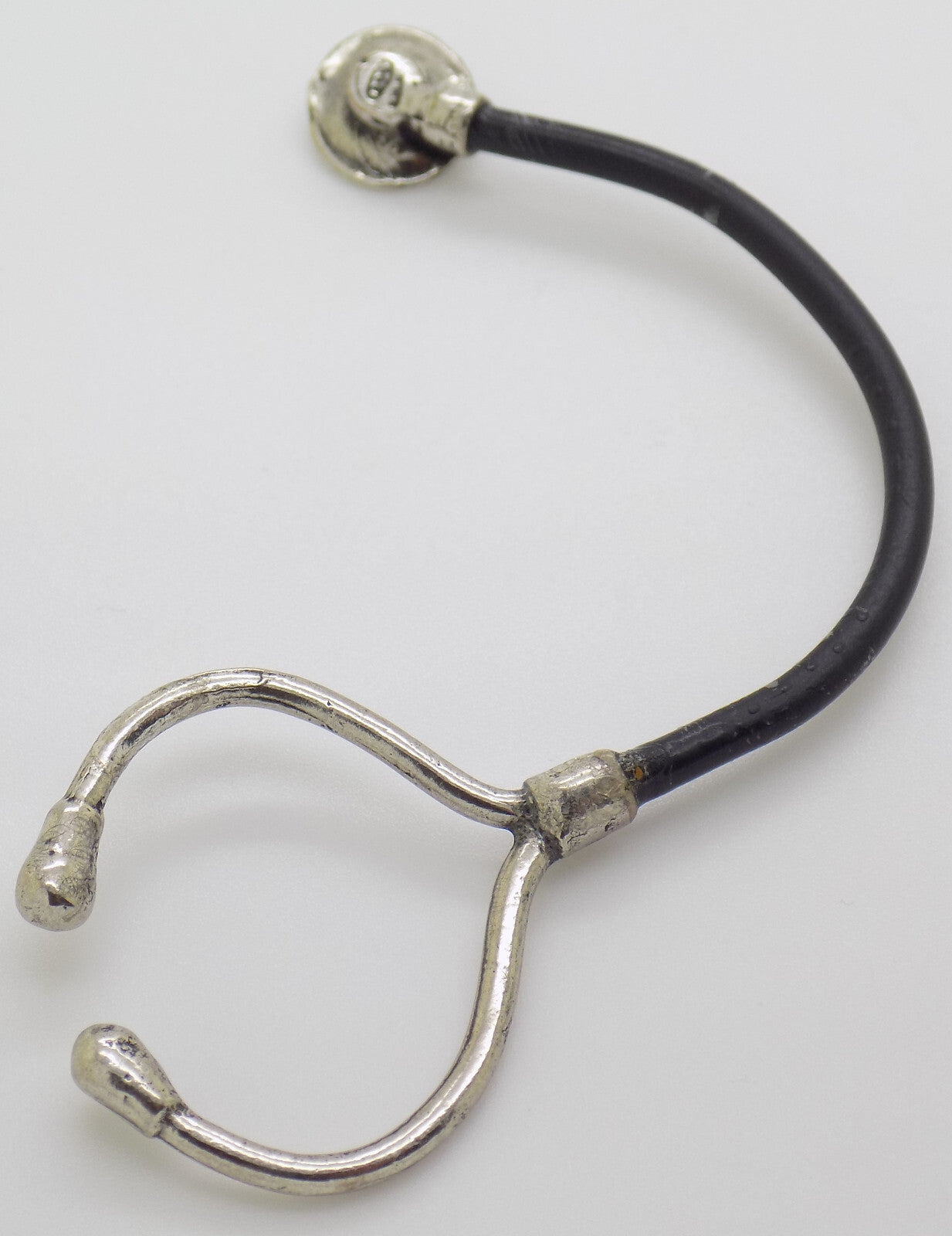 Vintage Italian Handmade Genuine Silver .800 Stethoscope Dollhouse Miniature