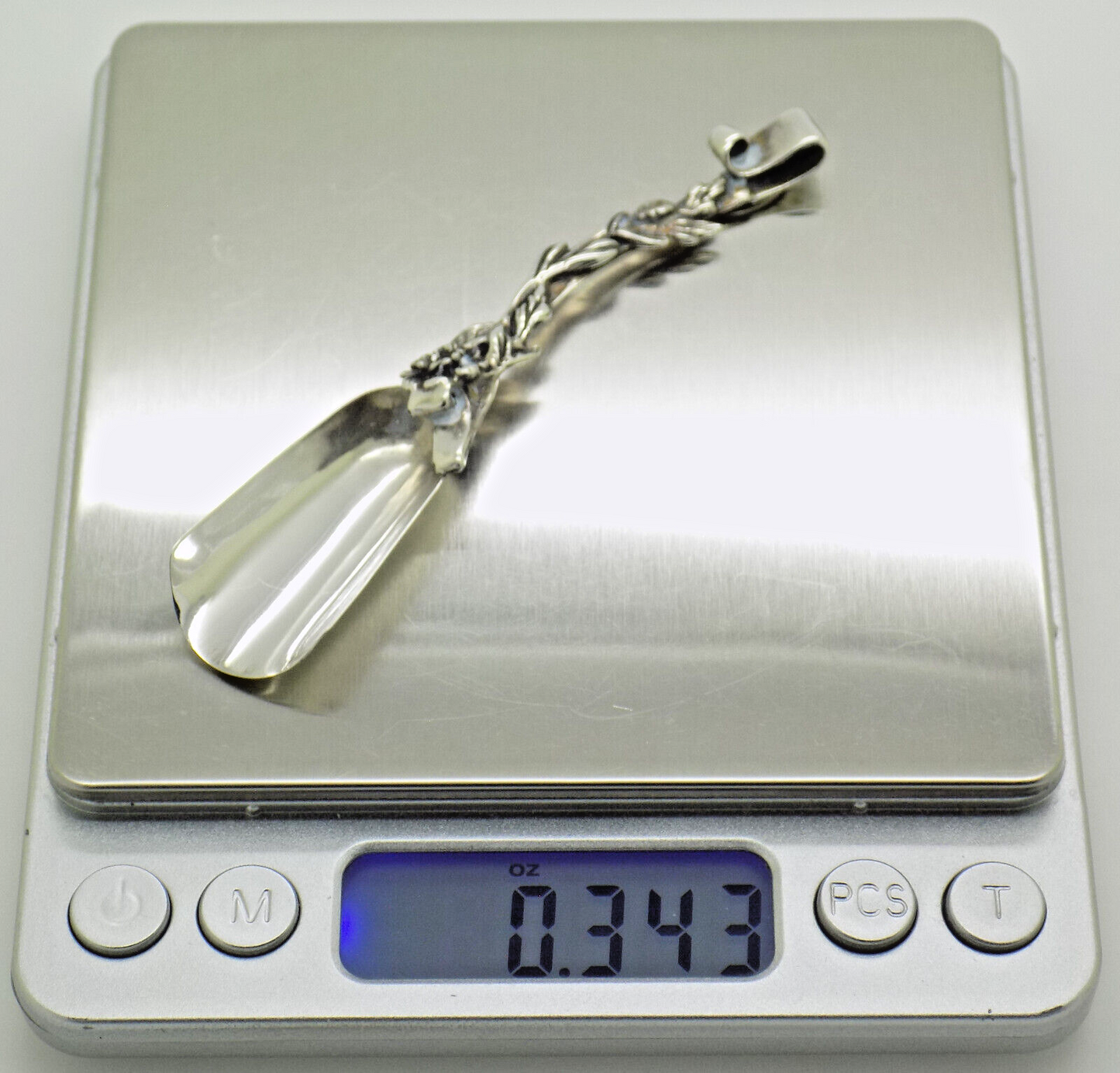 Vintage Italian Handmade Sterling Silver 925 Branch Tree Design Sugar Spoon