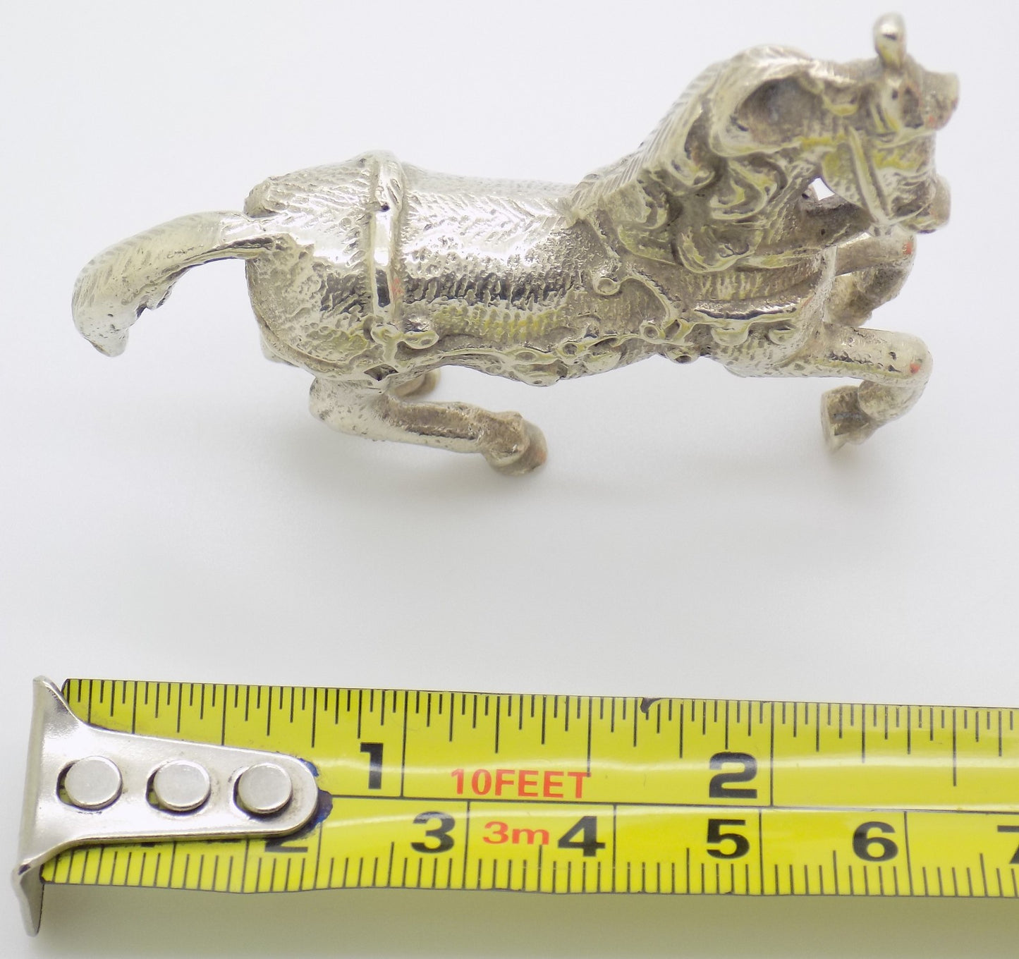 Antique Handmade Genuine Silver Horse Figurine Silver Rare Collectible