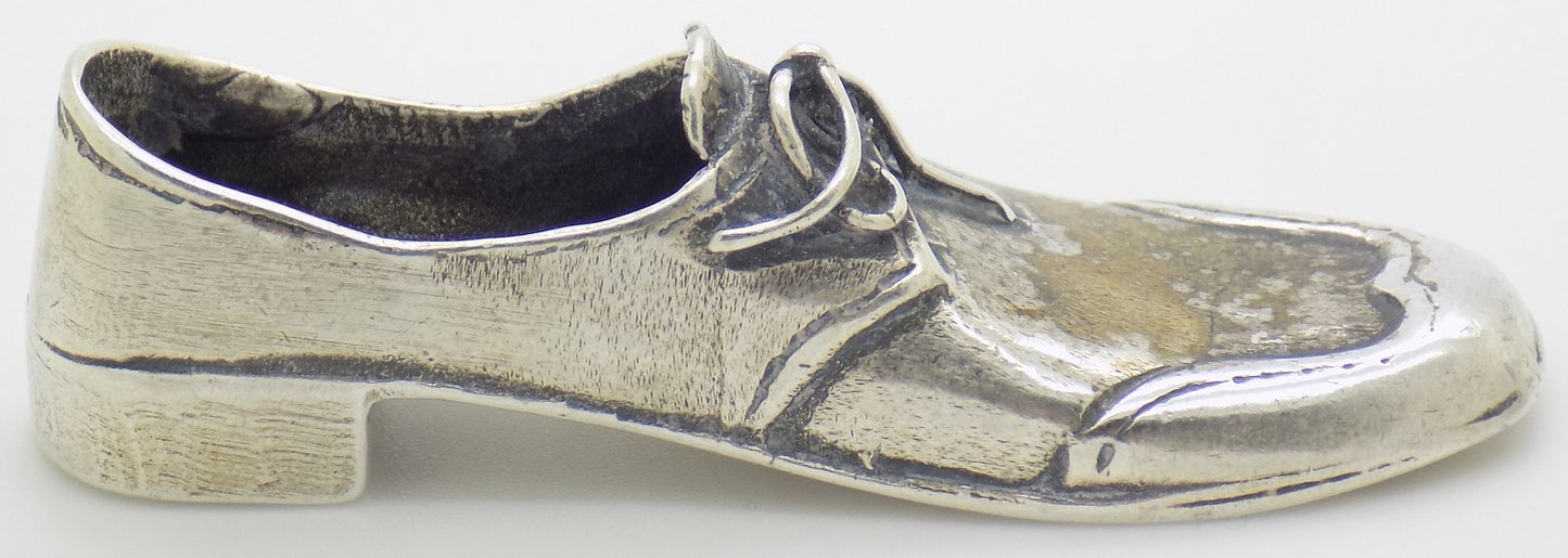 Vintage Italian Handmade Genuine Sterling Silver 925 Men’s Shoe Heavy Miniature