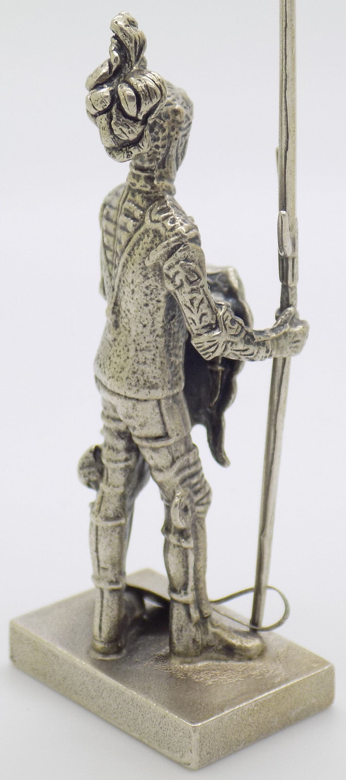 Vintage Italian Handmade Genuine Silver Shield & Halberd Knight Rare UNO-A-ERRE