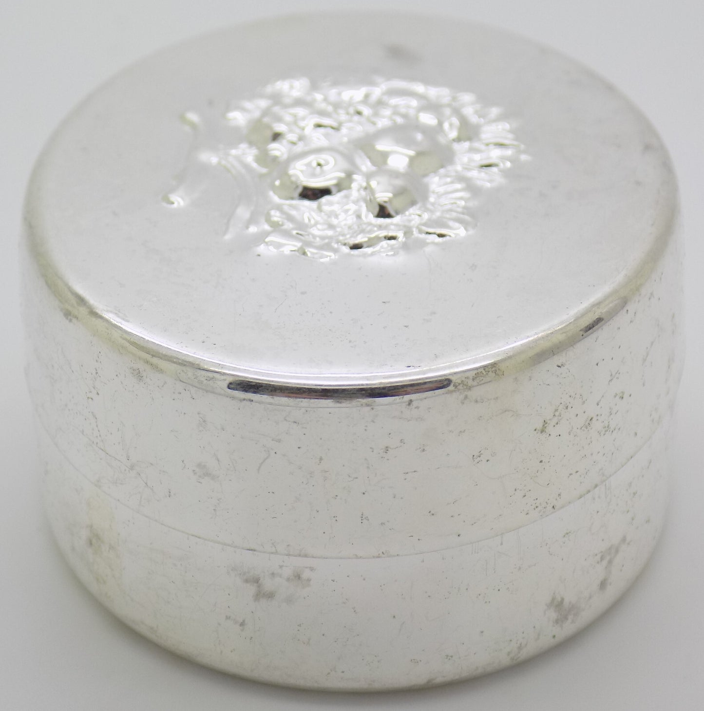 Vintage Italian Silver Oval Trinket Box Padova 1980s 1990s Handcrafted, 34 grams