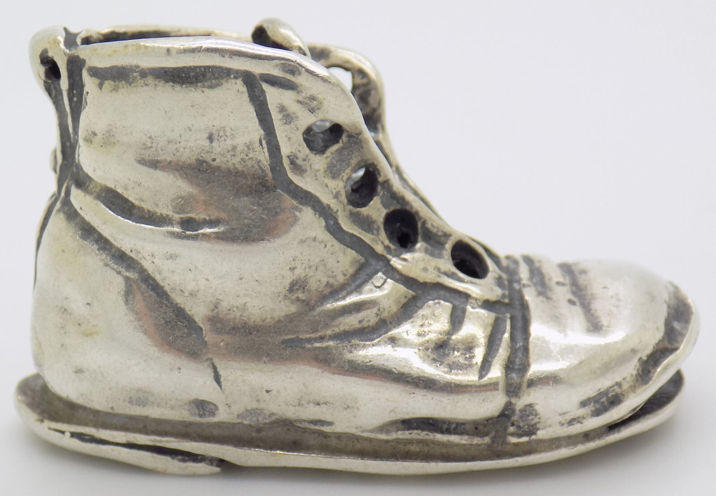 Vintage Italian Handmade Genuine Silver .800 Old Boot RARE Figurine Miniature