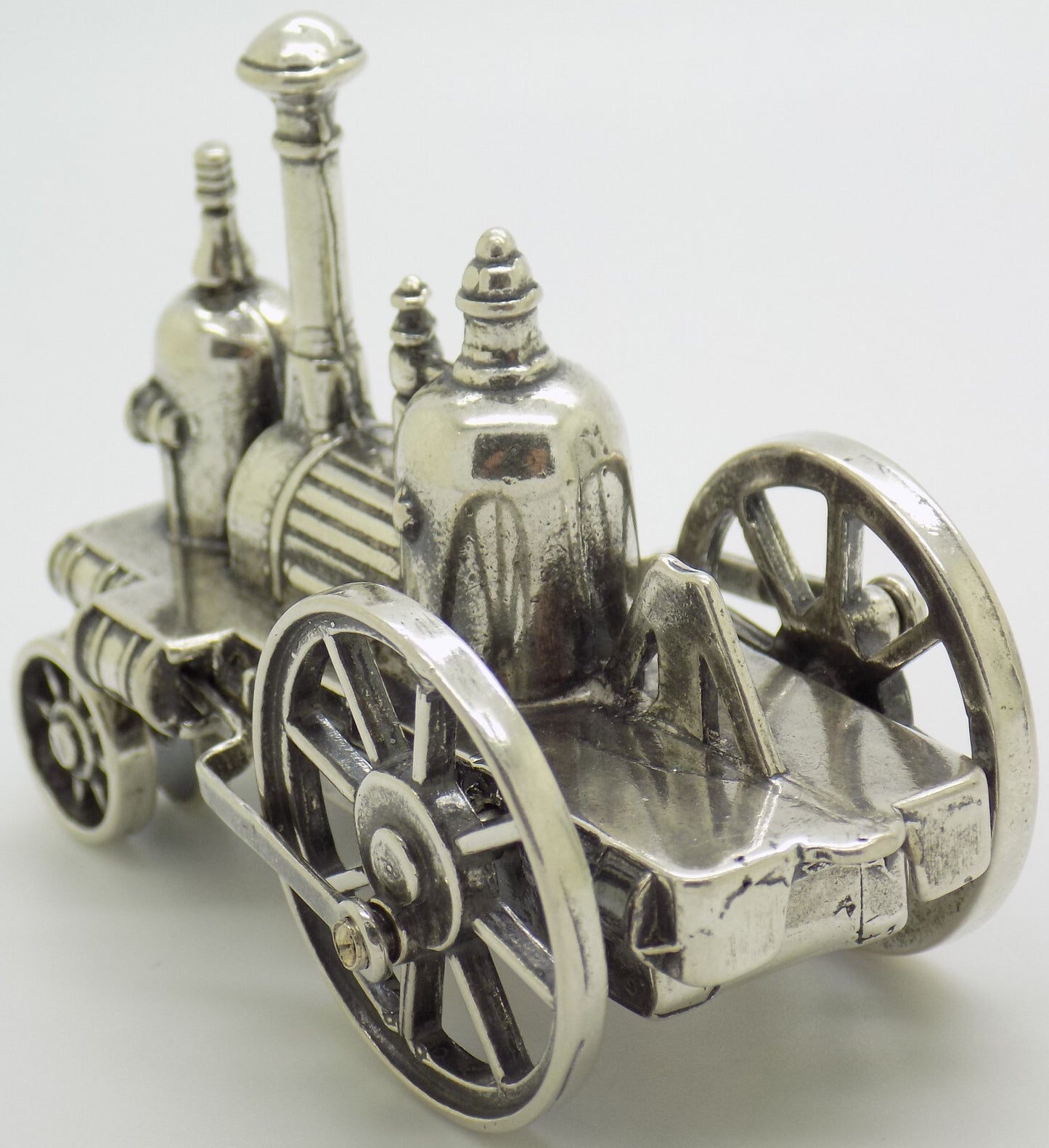 Vintage Italian Handmade Genuine Silver 1840 Hooge Steamer LARGE Train Figurine