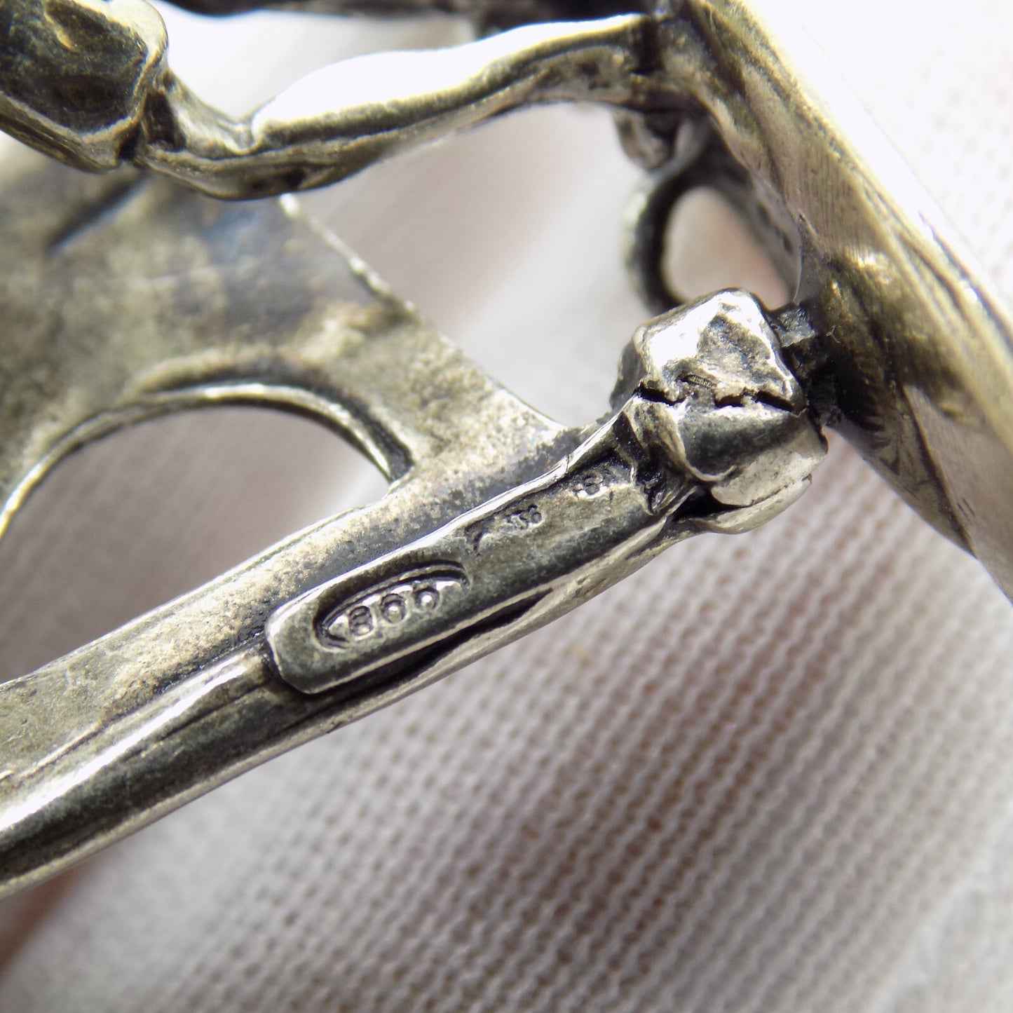 Vintage Italian 800 Silver Windsurfer Miniature Figurine Bari Italy 1980s