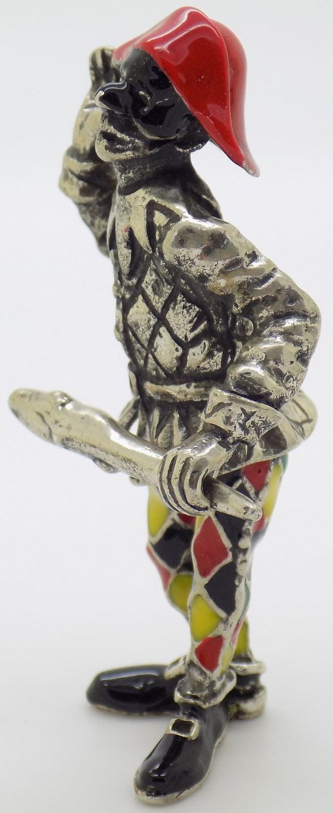 Vintage Italian Sterling Silver 925 Harlequin Angini Figurine Commedia dell'Arte