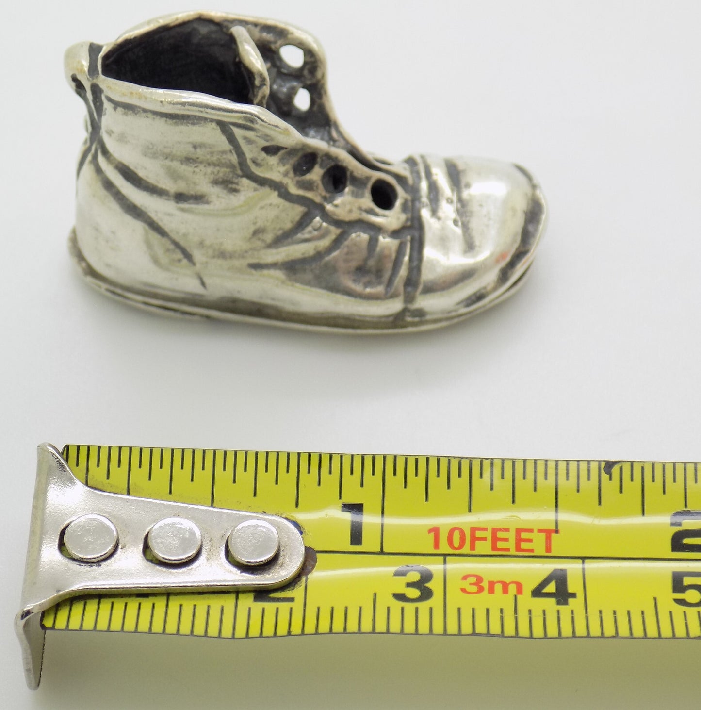 Vintage Italian Handmade Genuine Silver .800 Old Boot RARE Figurine Miniature