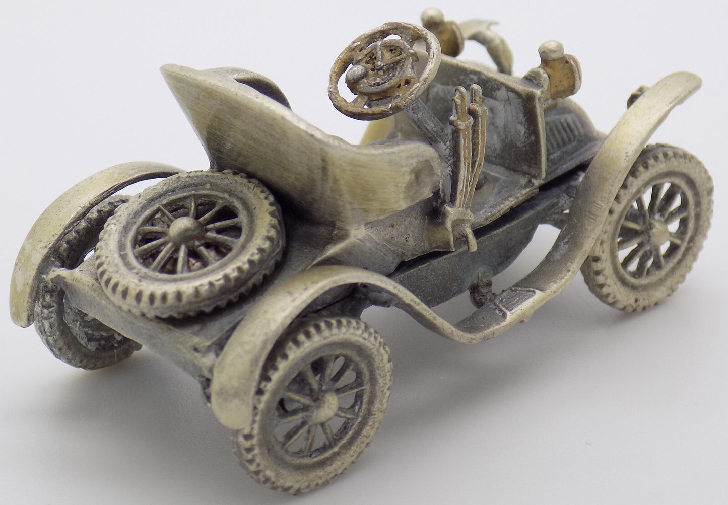 Vintage Italian Handmade Genuine Silver RARE Isotta Fraschini 1902 Car Figurine