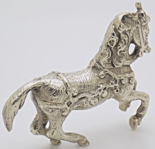 Antique Handmade Genuine Silver Horse Figurine Silver Rare Collectible