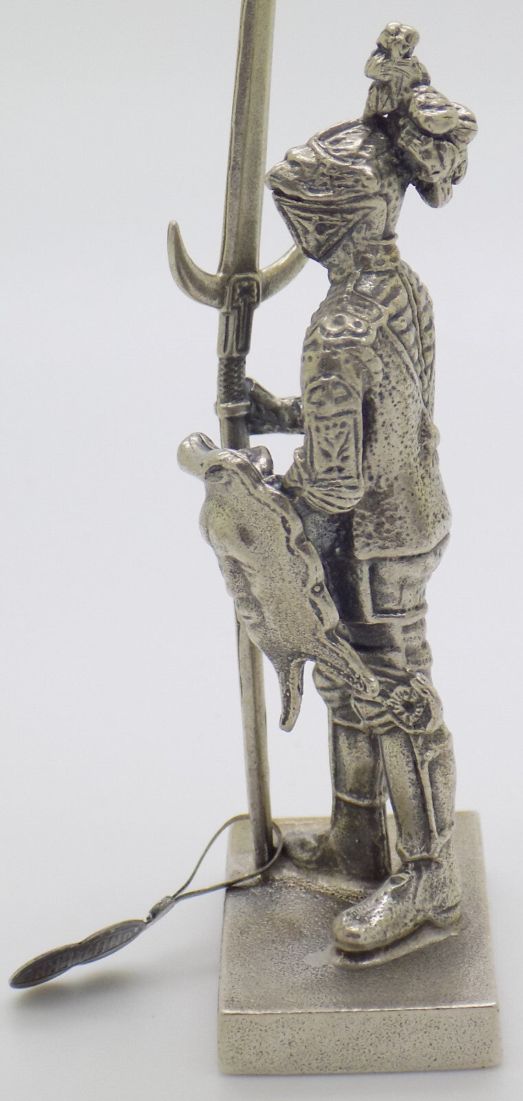 Vintage Italian Handmade Genuine Silver Shield & Halberd Knight Rare UNO-A-ERRE