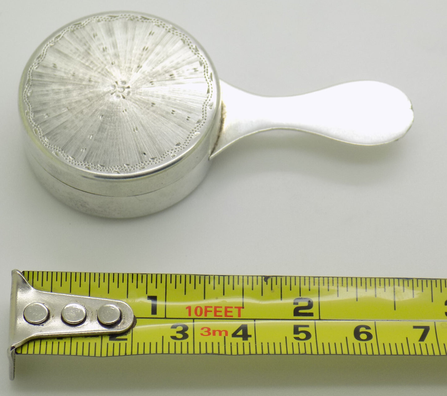 Vintage Italian Handmade Genuine Silver .800 Quirky Pill Snuff Trinket Box