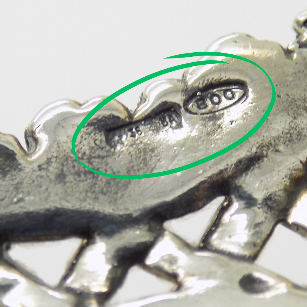 Vintage Italian Handmade Genuine Silver .800 Daisy Flower Design Butter Knife