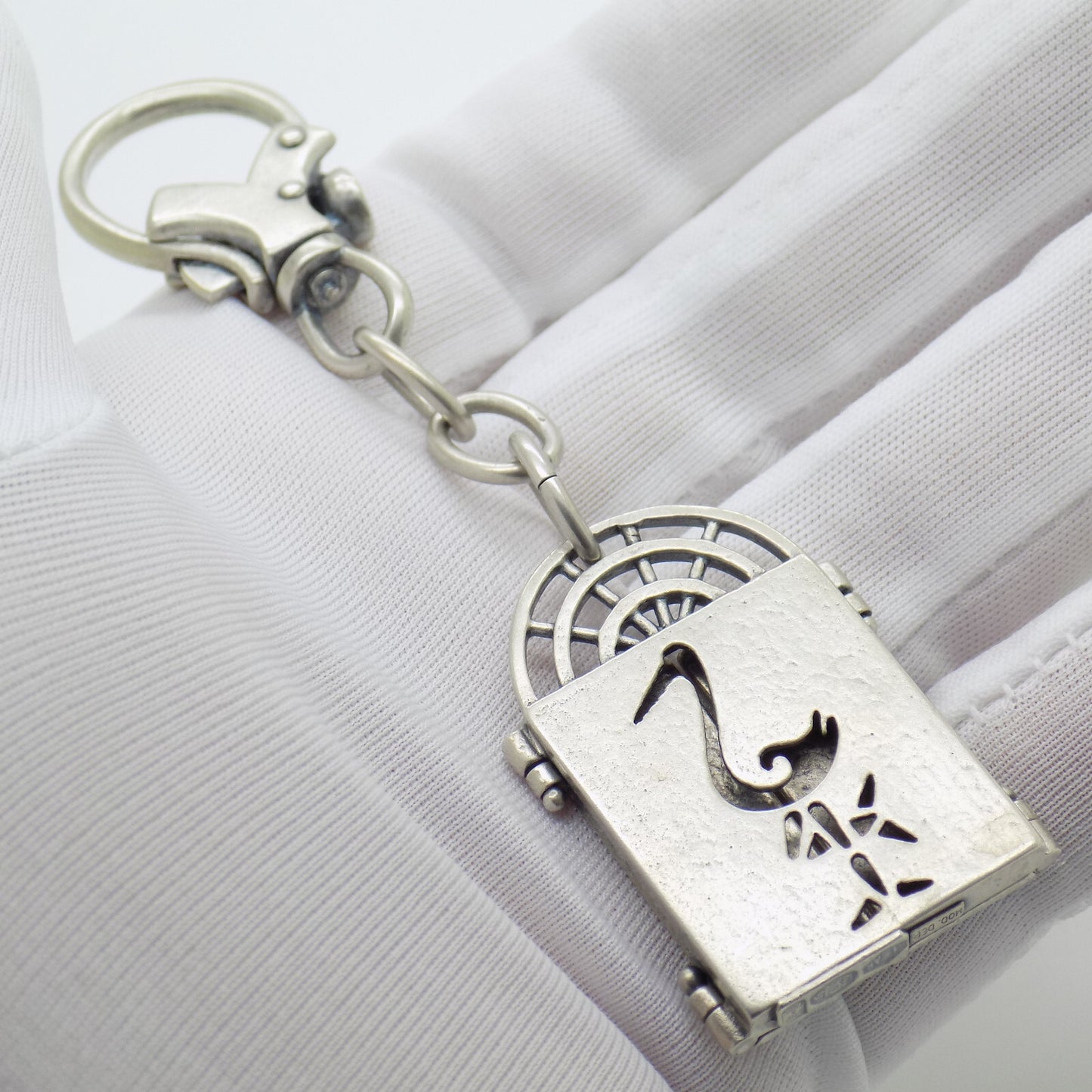 Vintage Italian Handmade Sterling Silver 925 UNO-a-ERRE Newborn Photo Keychain