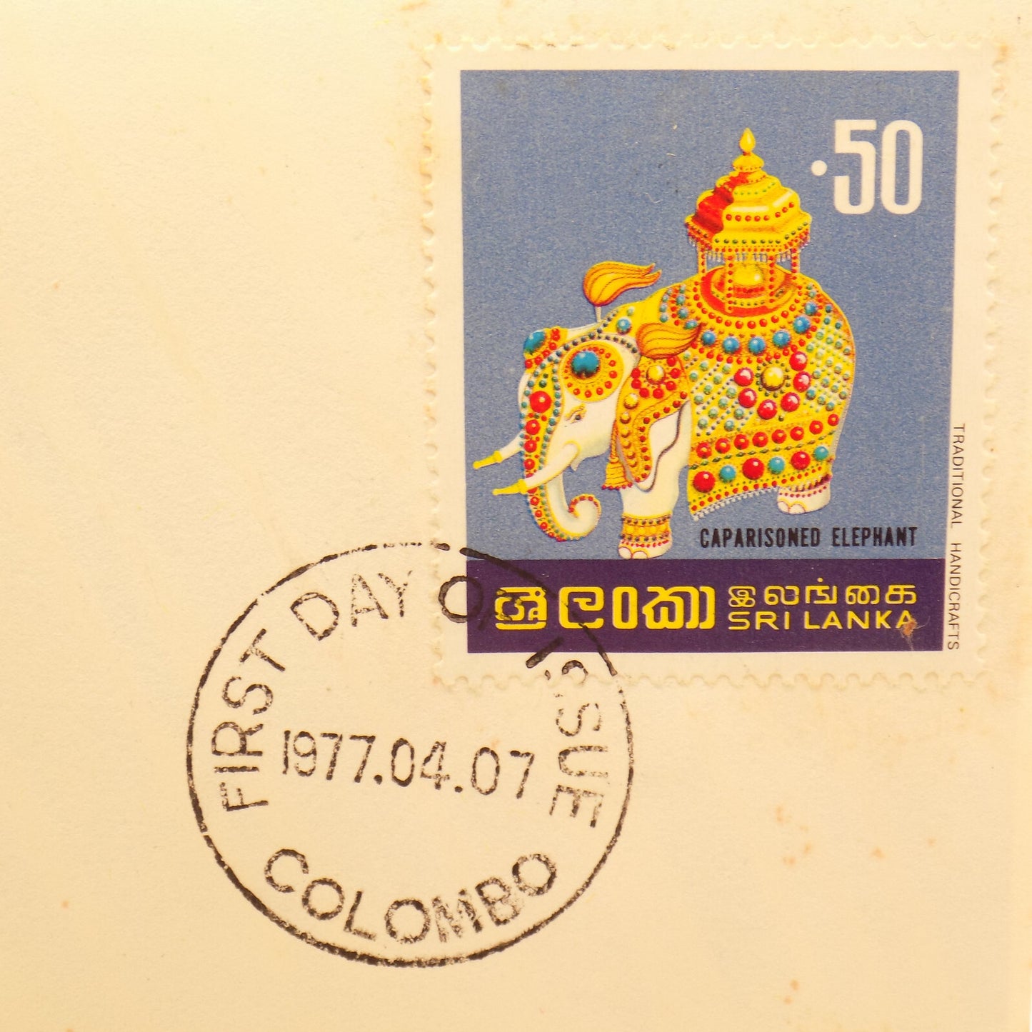 1976 Int'l Society of Postmasters Traditions of Ski Lanka Sterling Silver Medal