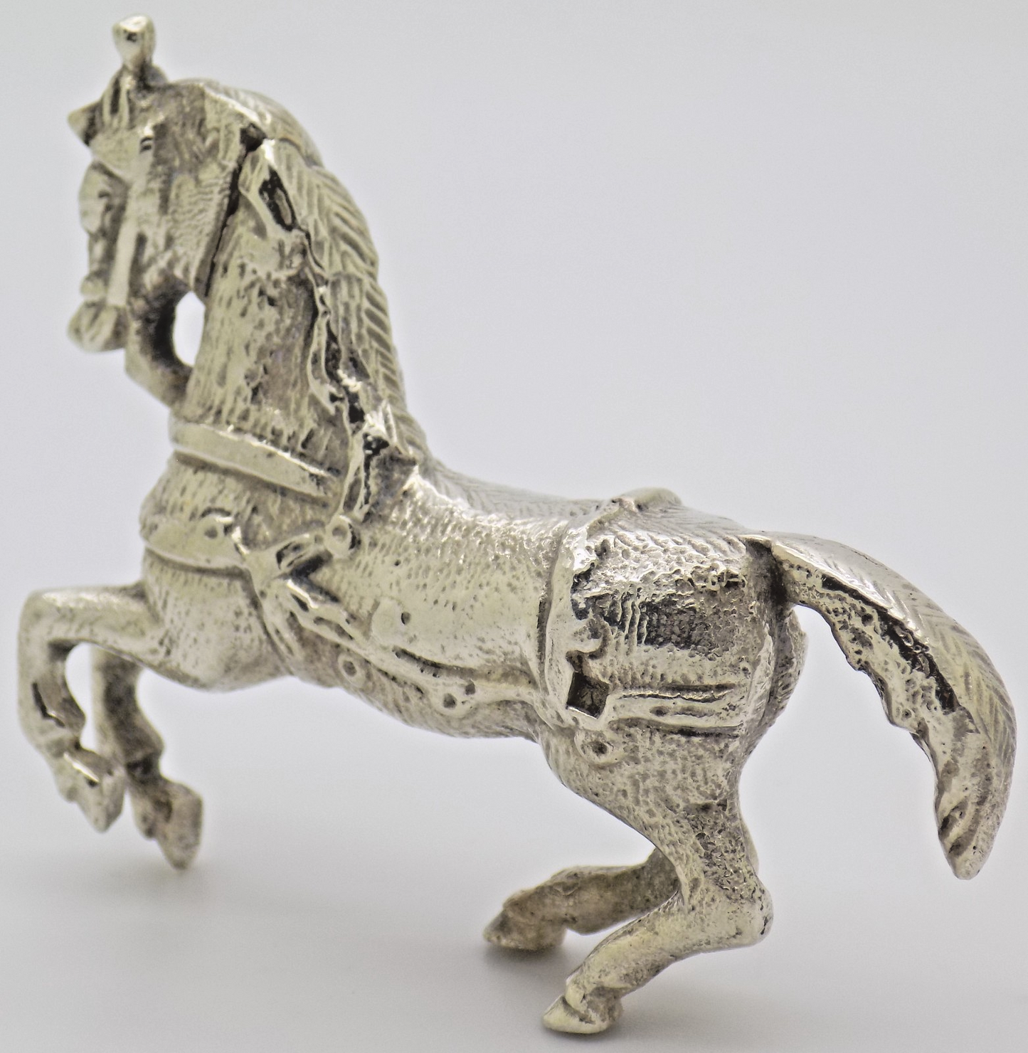 Antique Handmade Genuine Silver Horse Figurine Silver Rare Collectible