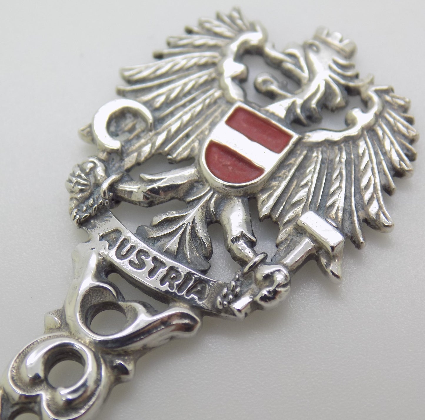 Vintage Genuine Handmade Silver 800 Austria Souvenir Sugar Spoon 1950s/1960s