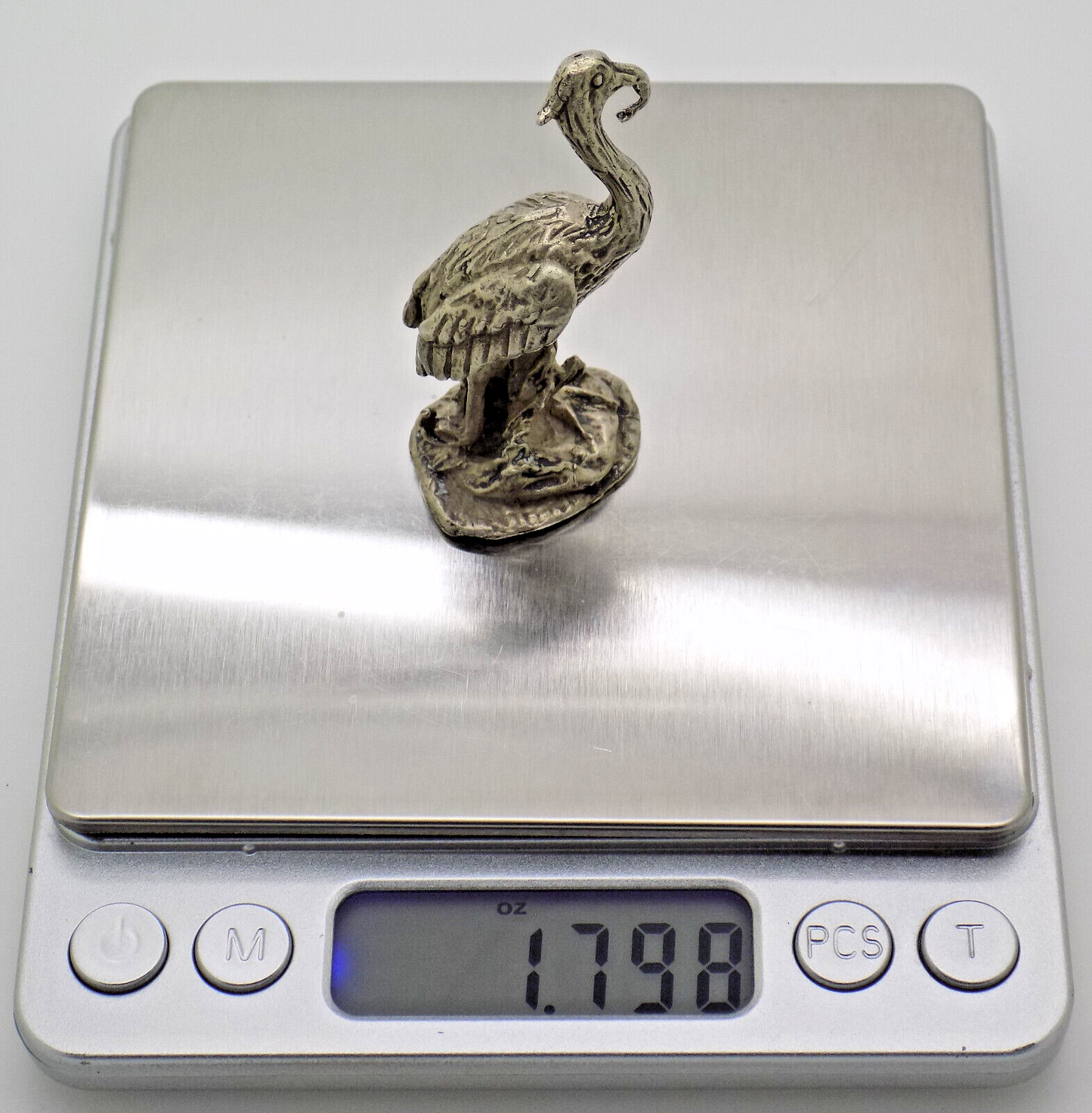 Vintage Italian Silver 810 Bird Figurine RARE River 51g 1950s Handmade