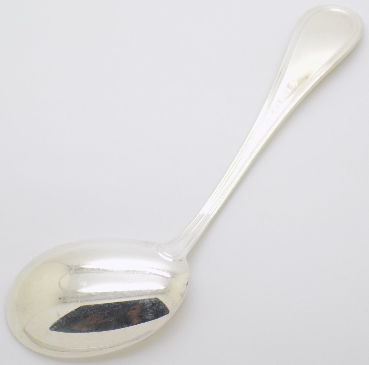 Vintage Italian Handmade Genuine Silver Engraved Full Size Feeding Spoon