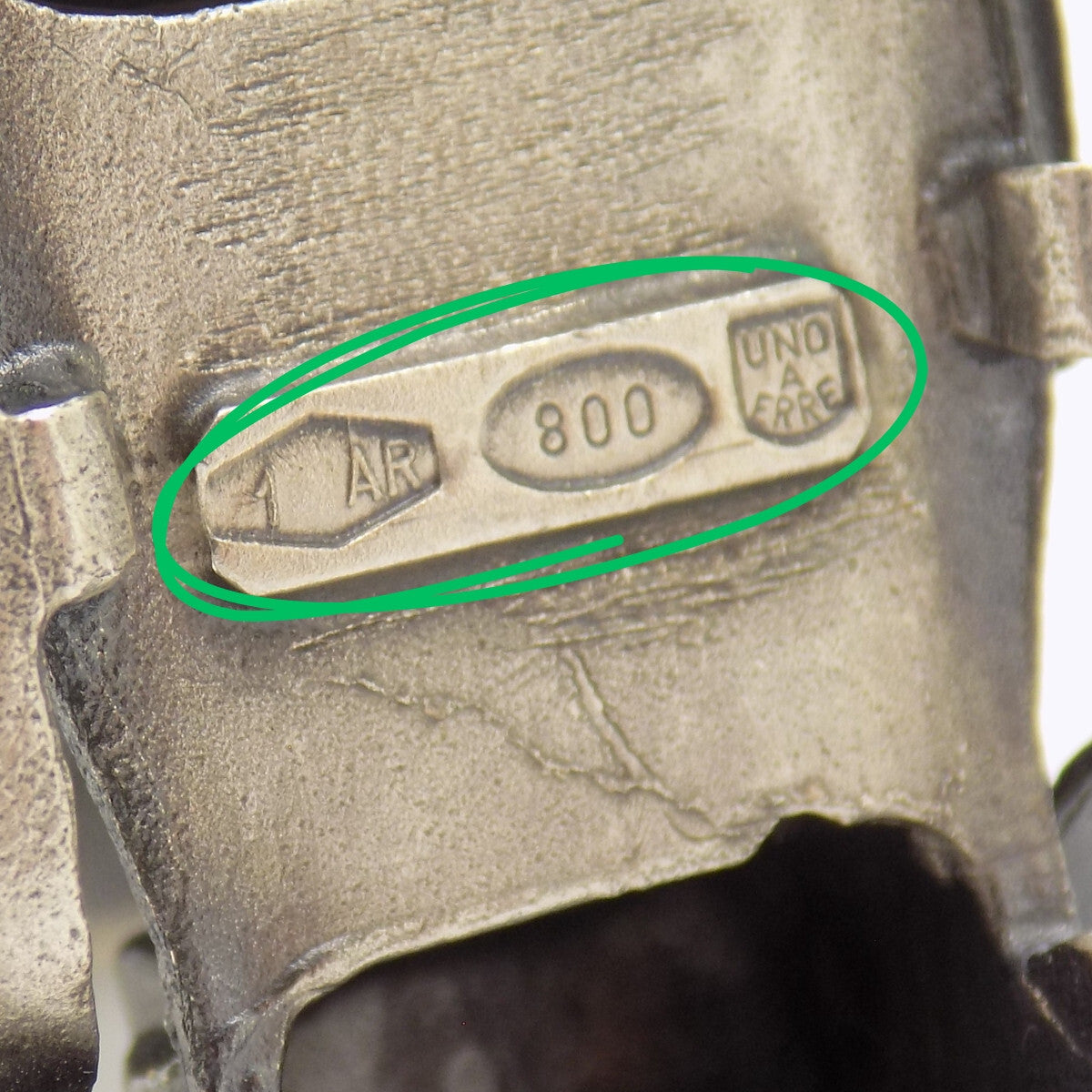 Vintage Italian Handmade Genuine Silver Classic Car UNO-A-ERRE LARGE Figurine