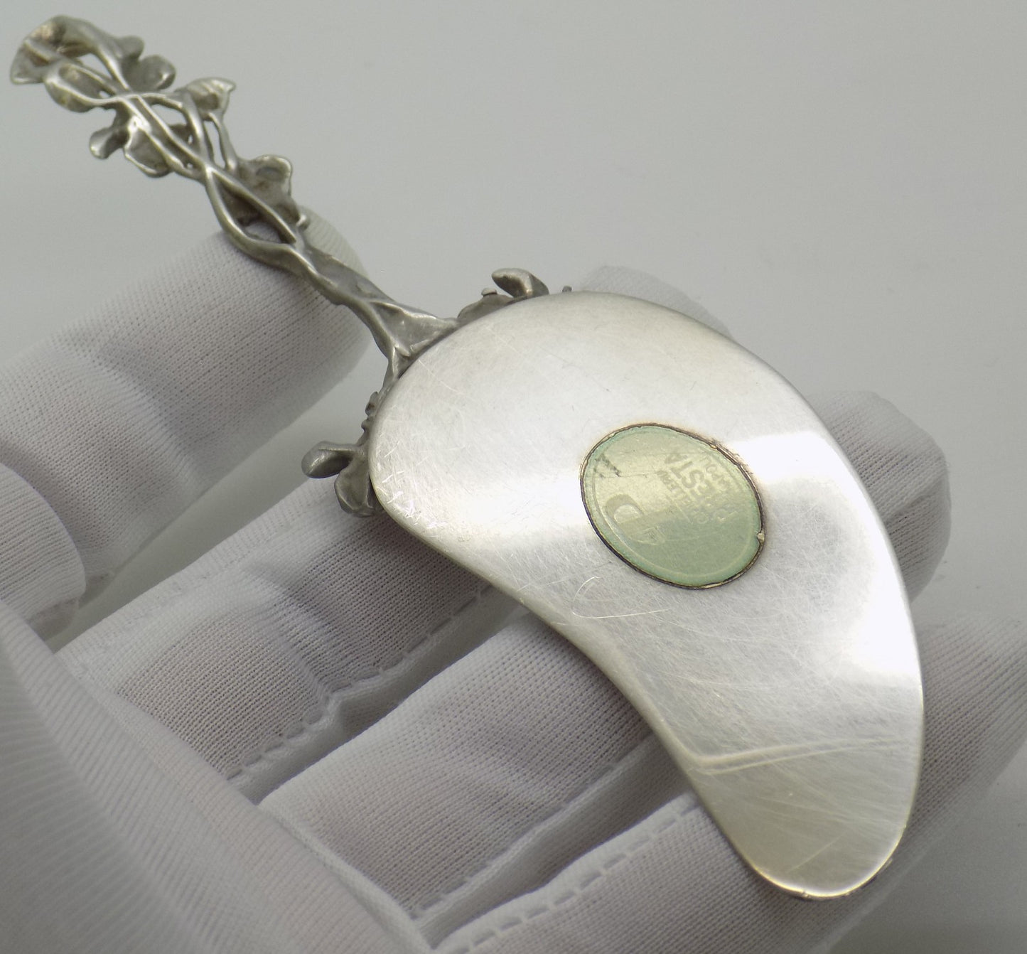 Vintage Italian Silver Small Cake Server Rose Pattern Handmade 800 Silver