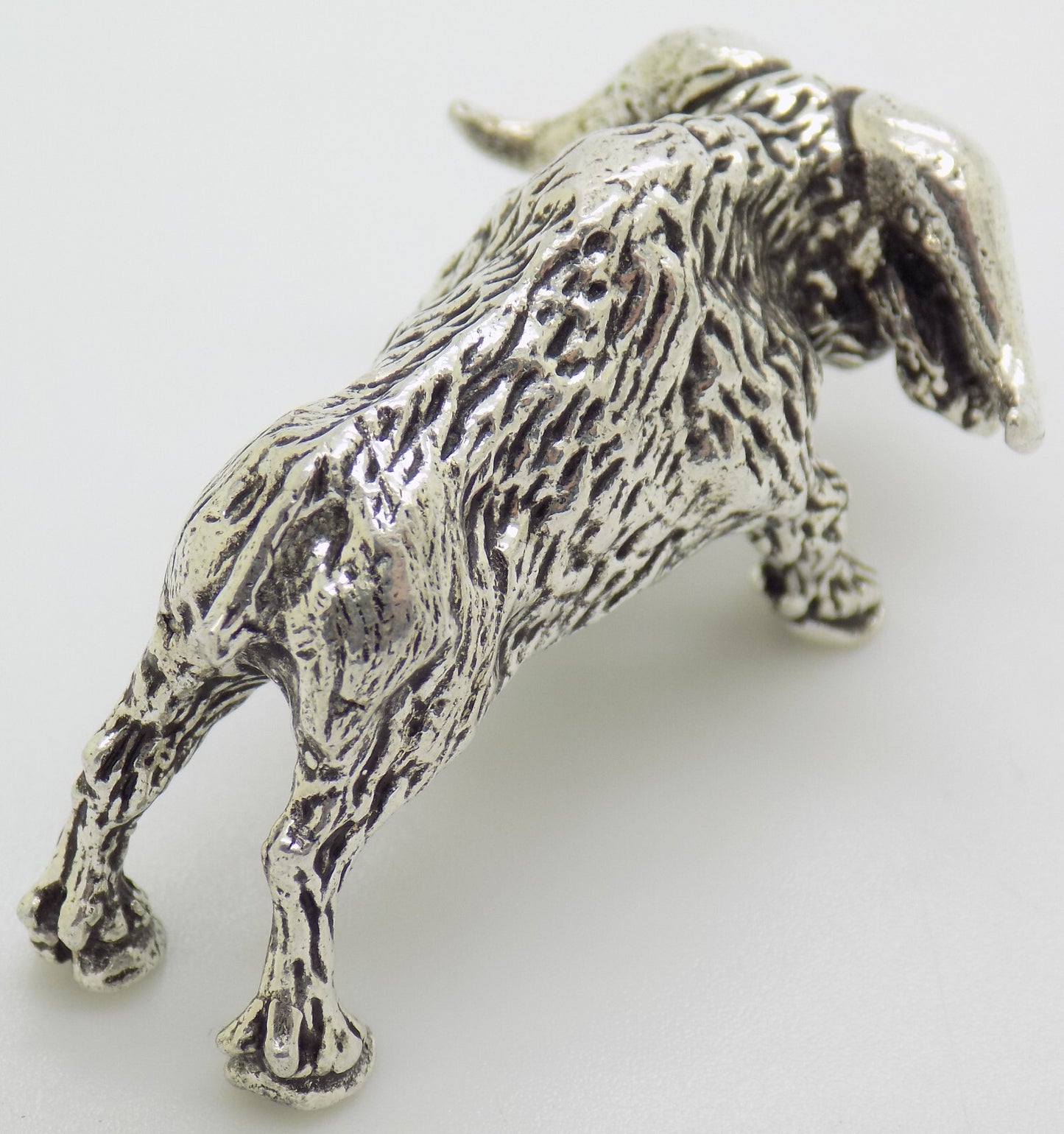 Vintage Italian Handmade Genuine Silver .800 Buffalo Detailed Figurine Statue
