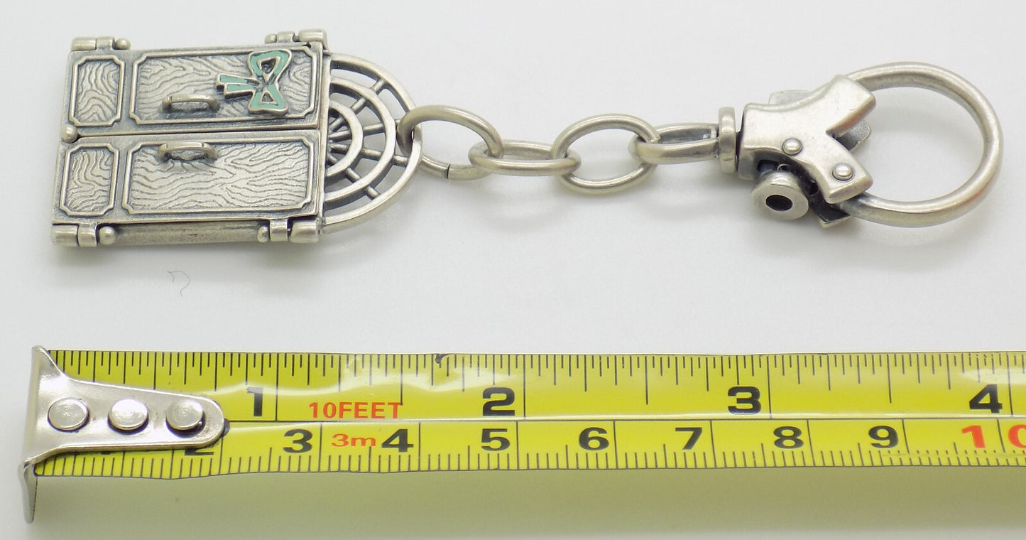 Vintage Italian Handmade Sterling Silver 925 UNO-a-ERRE Newborn Photo Keychain