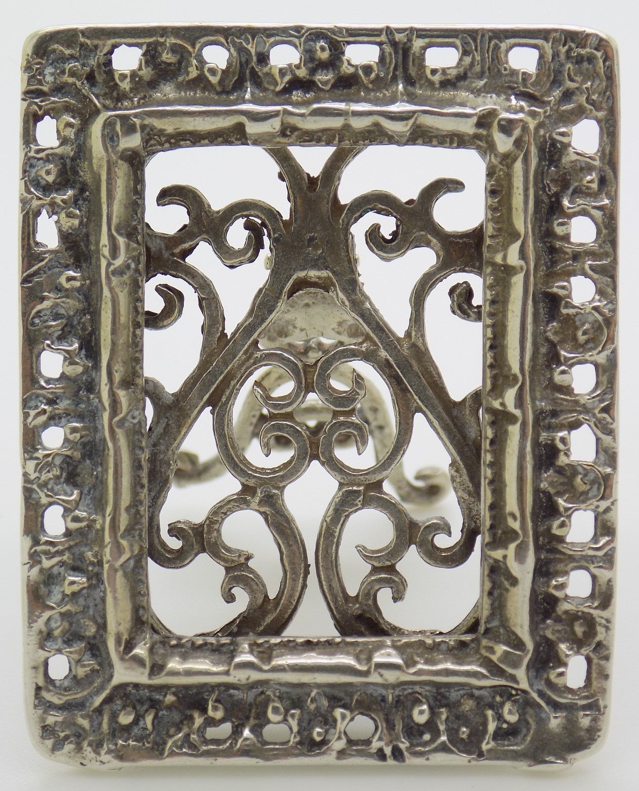 Vintage Italian Handmade Genuine Silver 800 Small Frame Dollhouse Miniature