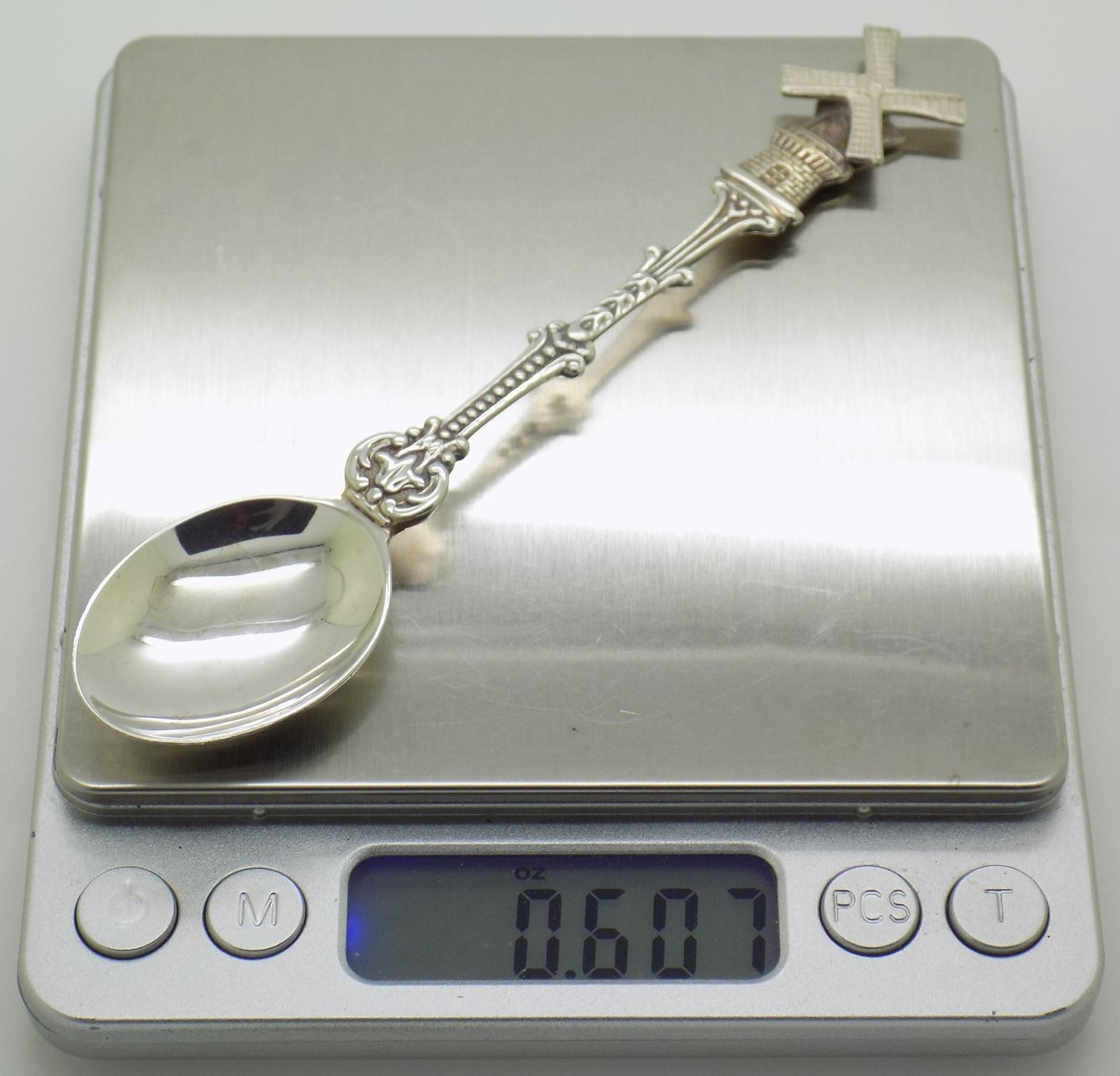 Vintage Sterling Silver 925 Teaspoon Windmill Spinning Blades Handmade