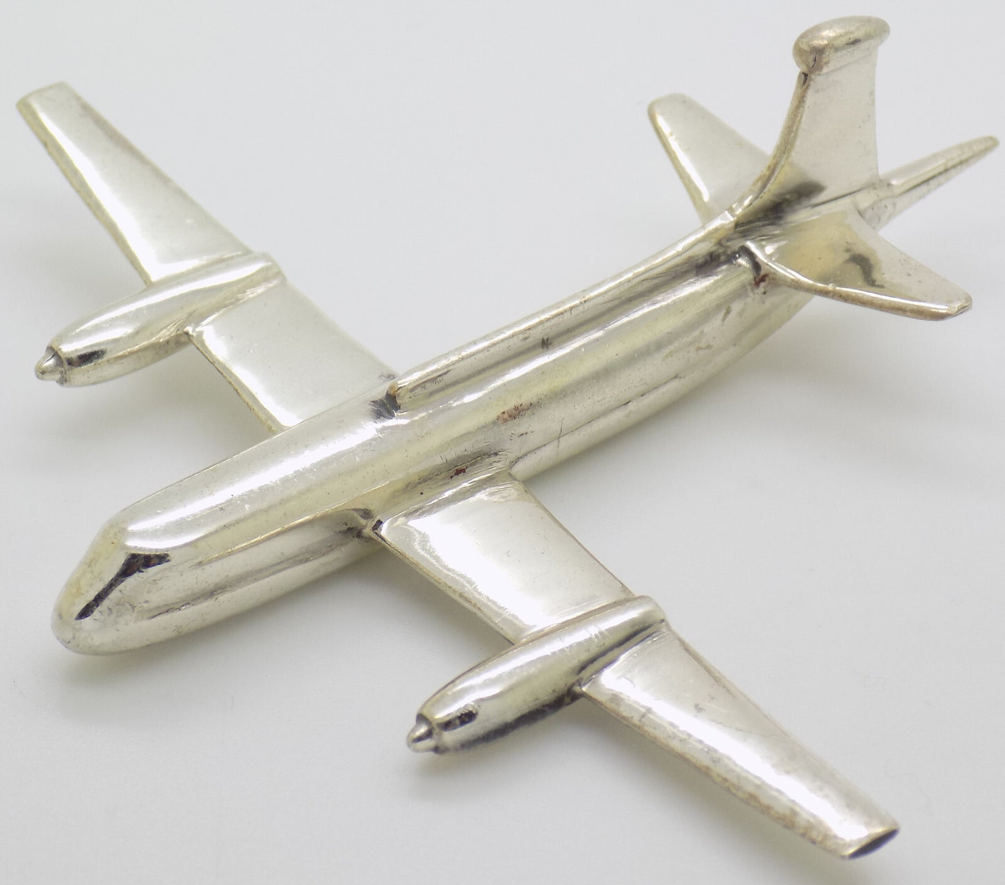 Vintage Italian Handmade Sterling Silver 925 LARGE Passenger Aircraft Airliner