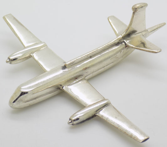 Vintage Italian Handmade Sterling Silver 925 LARGE Passenger Aircraft Airliner