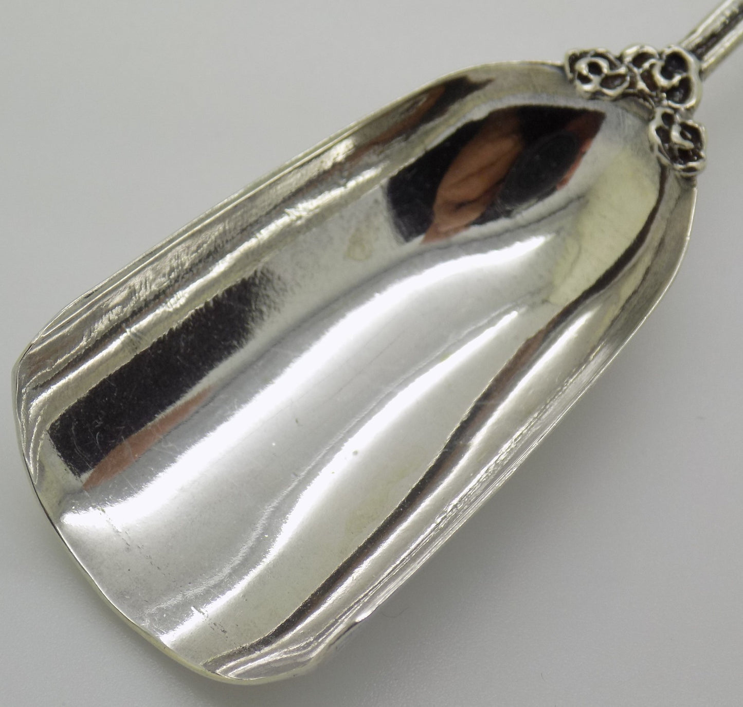 Vintage Italian Silver 800 Sugar Spoon Flower Design Gemini Arezzo Tuscany