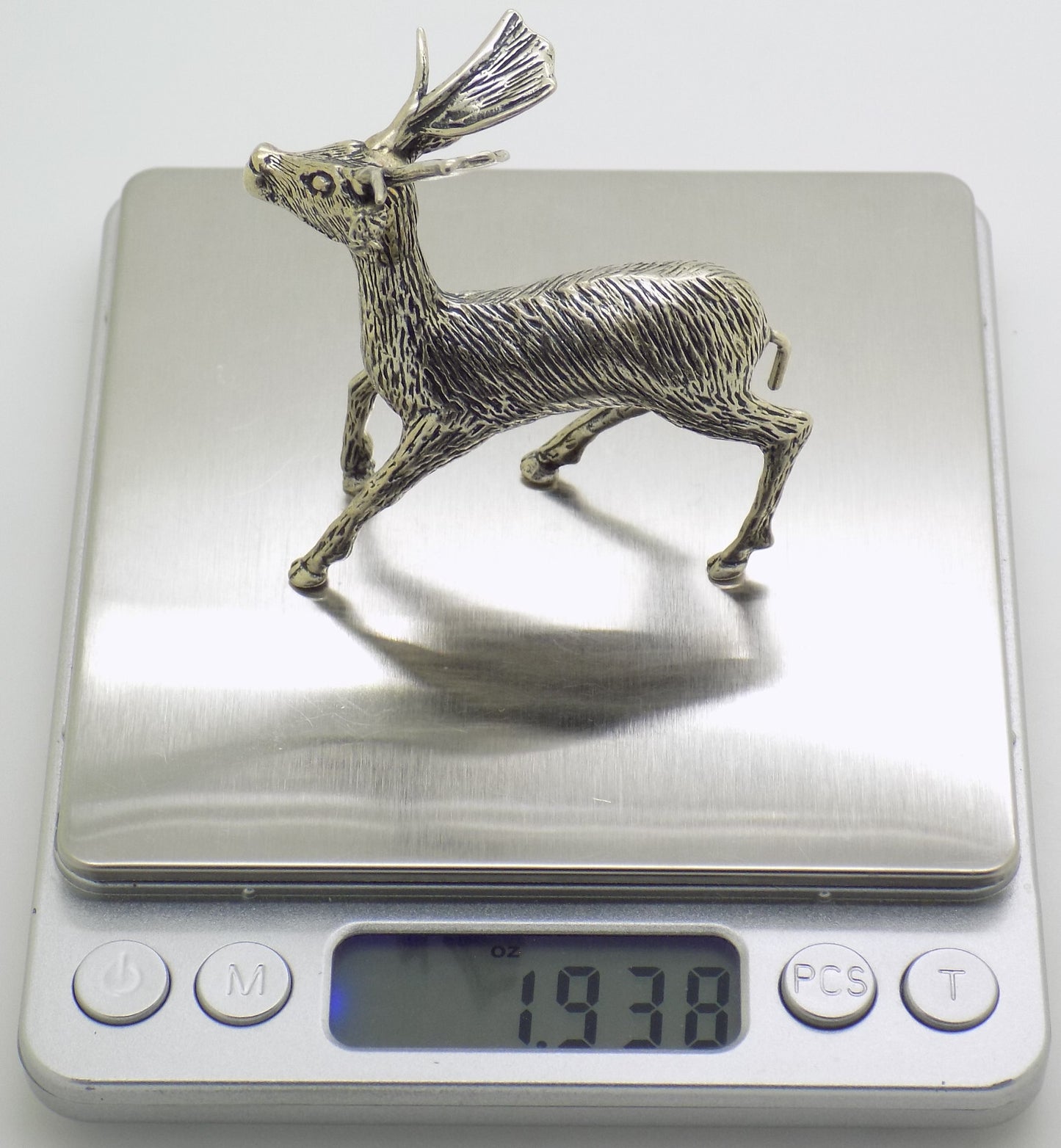 Vintage Italian Handmade Genuine Silver .800 RARE Deer Figurine Detailed Statue
