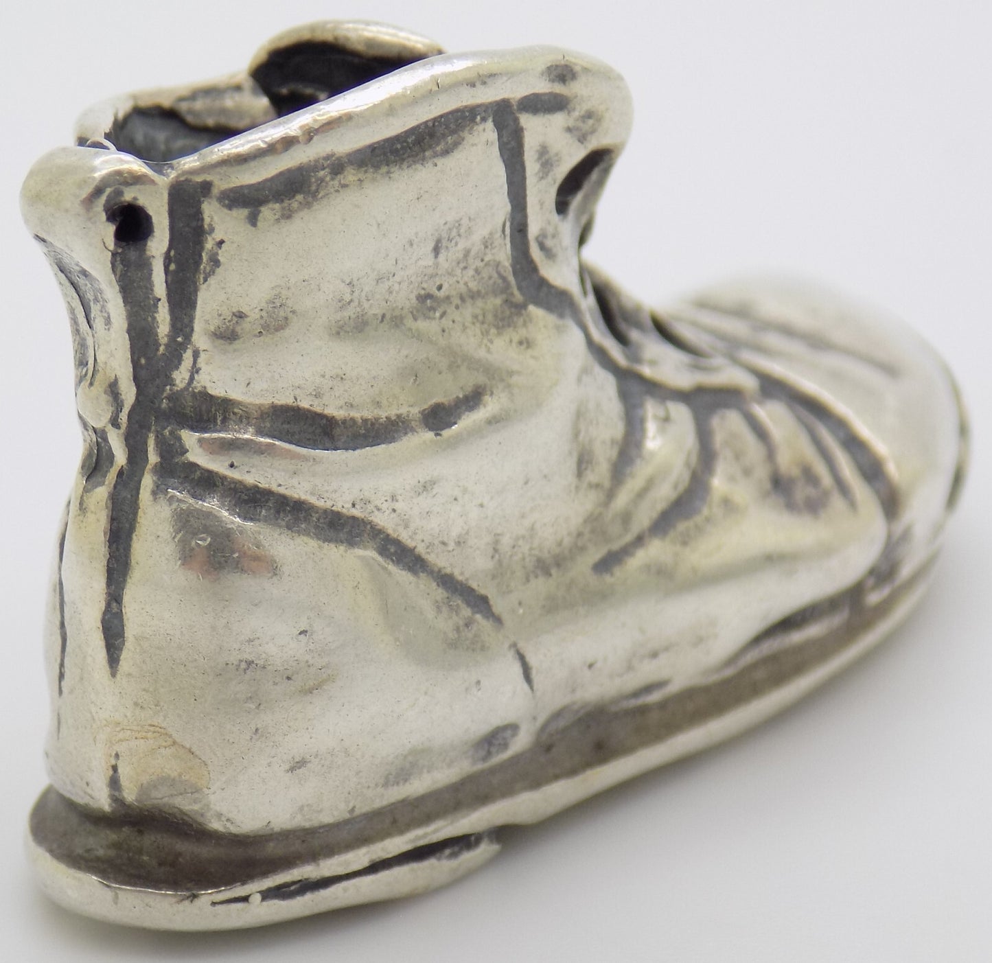 Vintage Italian Handmade Genuine Silver .800 Old Boot RARE Figurine Miniature