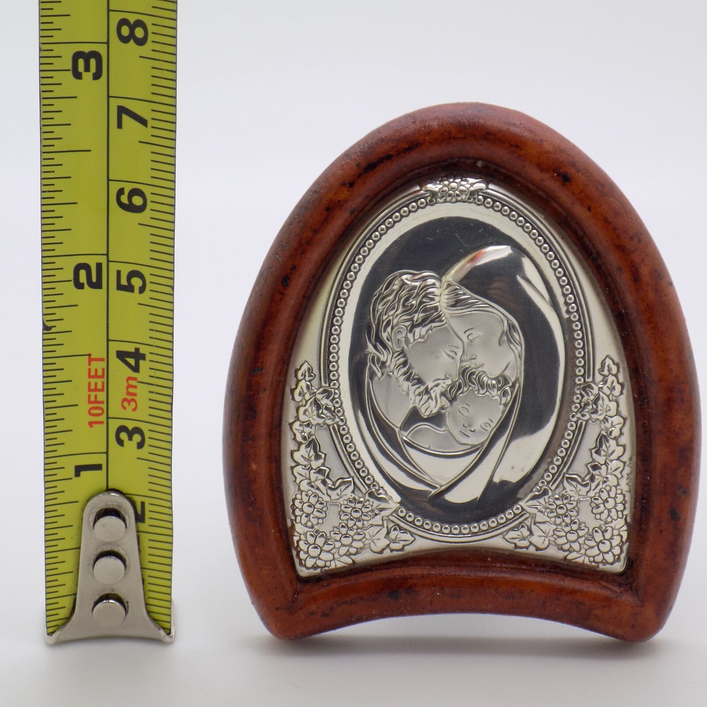 Vintage Italian Handmade Silver Lamina Sheet Holy Family Sacred Icon