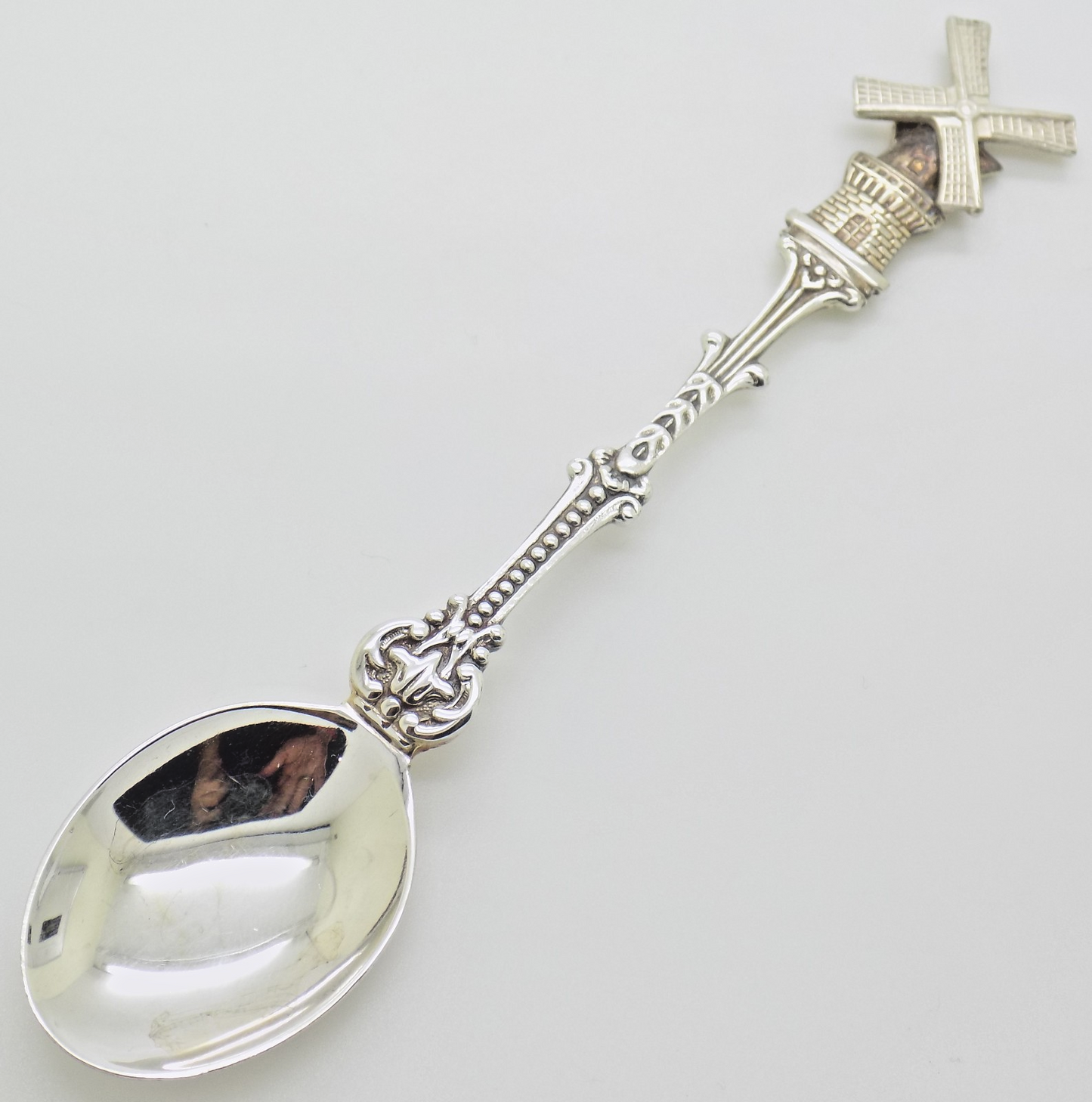 Vintage Sterling Silver 925 Teaspoon Windmill Spinning Blades Handmade