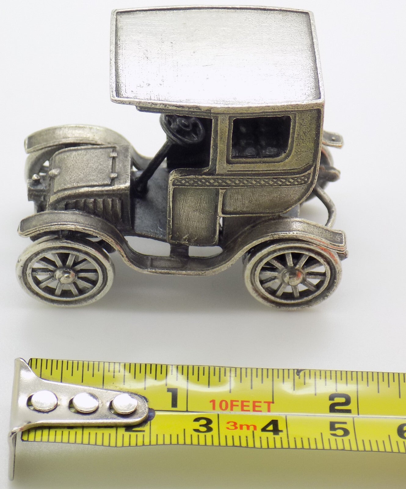 Vintage Italian Handmade Genuine Silver Classic Car UNO-A-ERRE LARGE Figurine