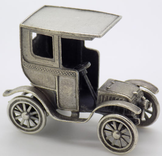 Vintage Italian Handmade Genuine Silver Classic Car UNO-A-ERRE LARGE Figurine