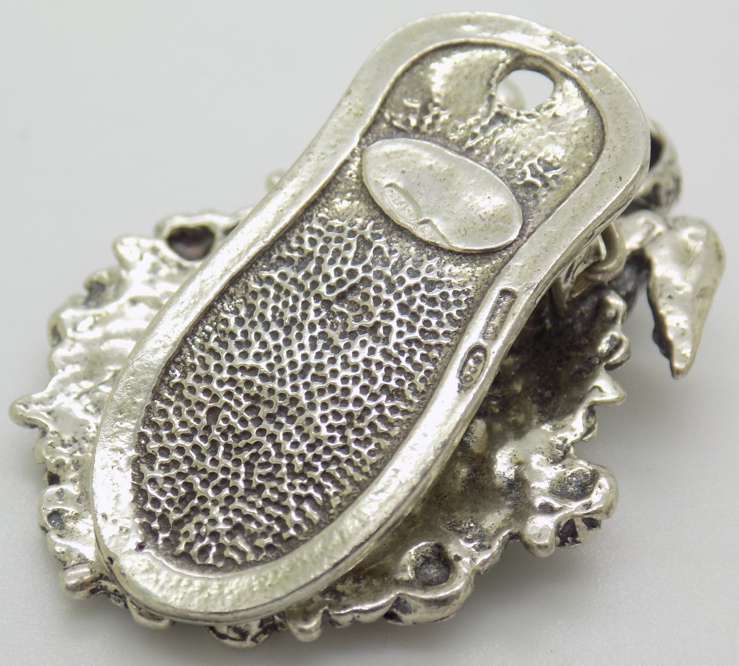 Vintage Italian Handmade Genuine Silver 800 Angel Note Clip Arezzo Tuscany